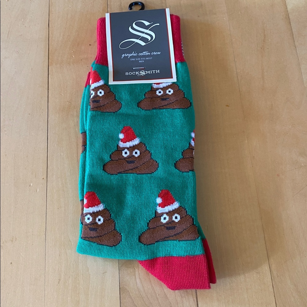 SockSmith Jolly Poo Green Socks